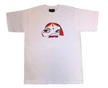 Load image into Gallery viewer, RED/YELLOW GIRL WITH TATTOOS TEE