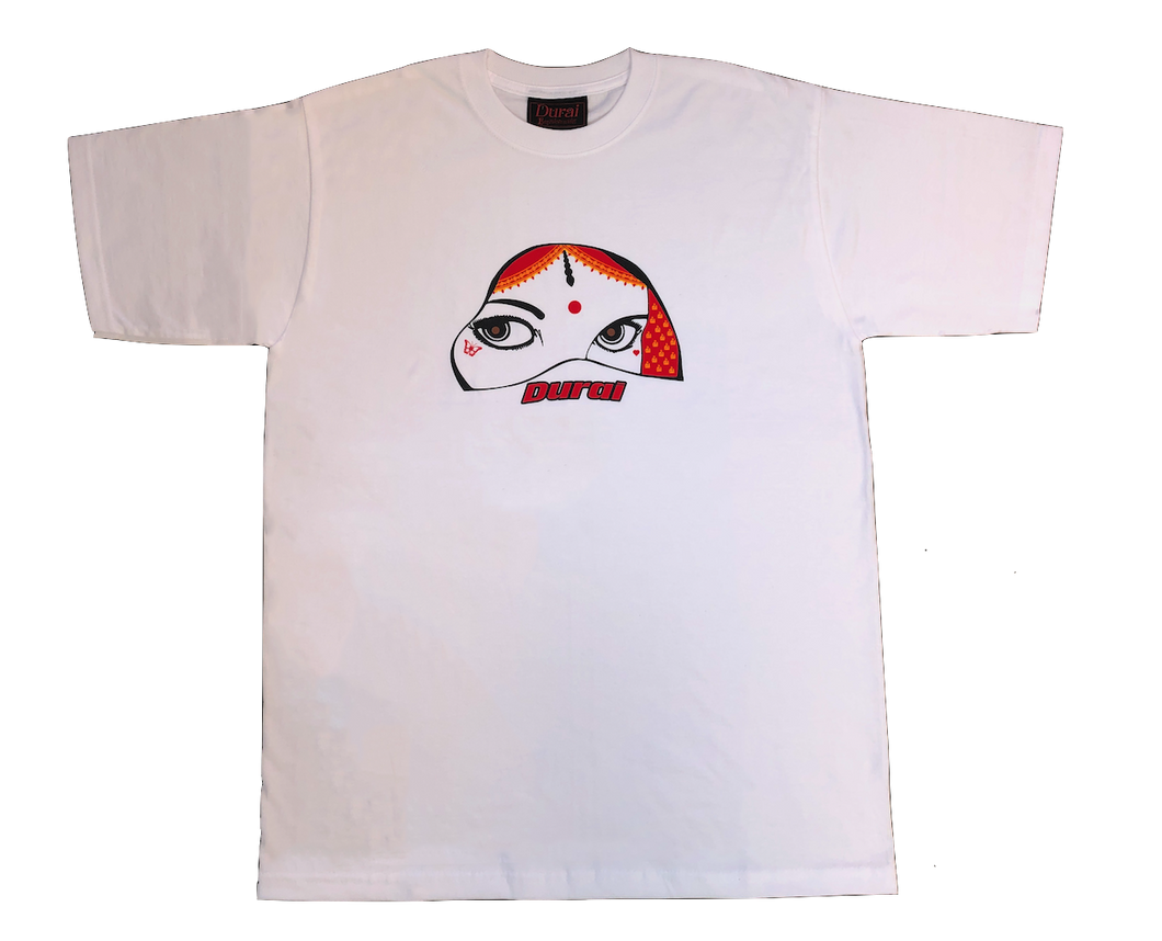 RED/YELLOW GIRL WITH TATTOOS TEE