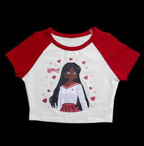 ANIME GIRL CROP TEE