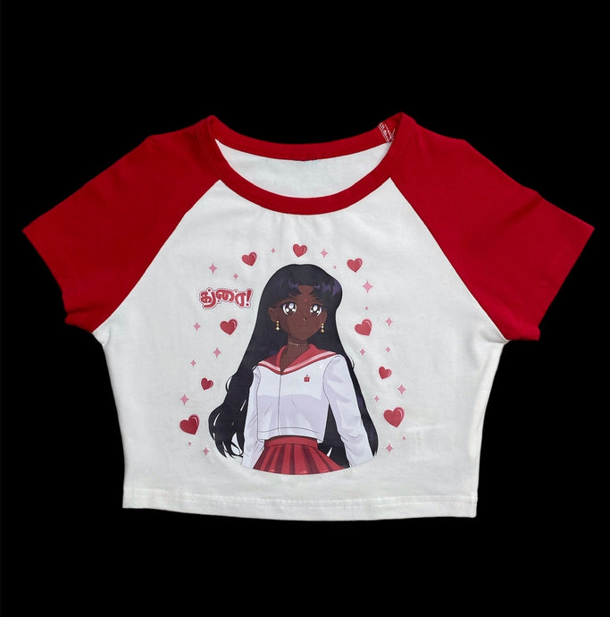 ANIME GIRL CROP TEE